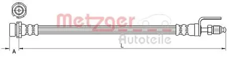 4111334 Тормозной шланг METZGER подбор по vin на Brocar