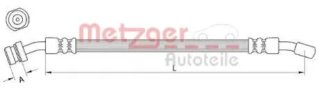 4111029 Тормозной шланг METZGER підбір по vin на Brocar