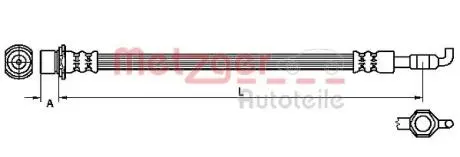 4110971 Гальмівний шланг METZGER підбір по vin на Brocar