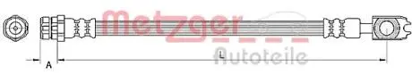 4110891 Тормозной шланг METZGER подбор по vin на Brocar
