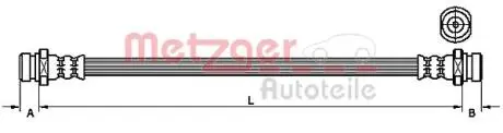 4110835 Тормозной шланг METZGER підбір по vin на Brocar
