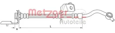 4110820 Тормозной шланг METZGER підбір по vin на Brocar