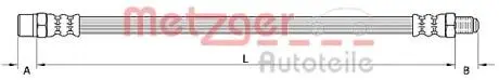 4110754 Тормозной шланг METZGER підбір по vin на Brocar