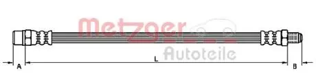 4110791 Тормозной шланг METZGER підбір по vin на Brocar