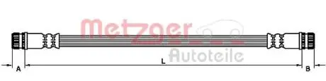 4110474 Тормозной шланг METZGER подбор по vin на Brocar