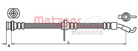 4110468 Тормозной шланг METZGER підбір по vin на Brocar