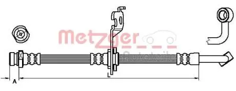 4110453 Тормозной шланг METZGER підбір по vin на Brocar