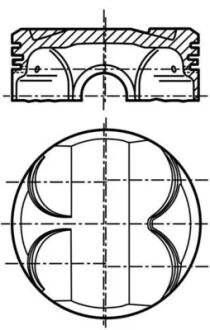 081PI00101000 Поршень двигуна MAHLE / KNECHT підбір по vin на Brocar