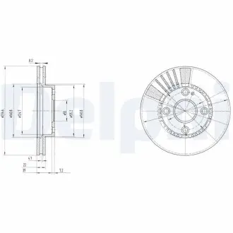 BG3508 Тормозной диск DELPHI подбор по vin на Brocar
