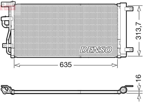 DCN15007 Skraplacz CHEVROLET CAPTIVA DENSO підбір по vin на Brocar