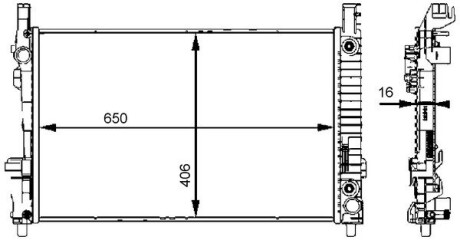 CR661000S Радіатор охолодження MAHLE / KNECHT підбір по vin на Brocar