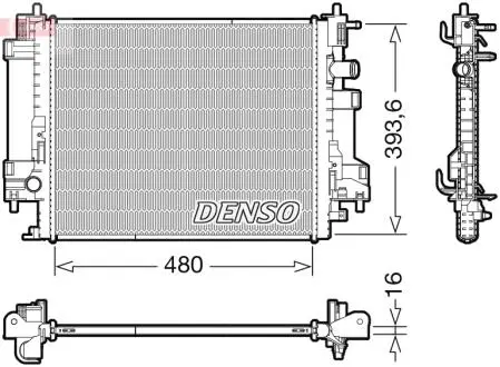 DRM23117 Радіатор, система охолодження двигуна DENSO підбір по vin на Brocar