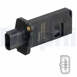 AF1077912B1 Вимірювач маси повітря DELPHI підбір по vin на Brocar