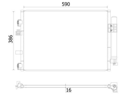 AC930000S Skraplacz C-MAX / FOCUS MAHLE / KNECHT підбір по vin на Brocar