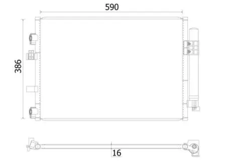 AC930000S Конденсатор, система кондиціонування повітря MAHLE / KNECHT підбір по vin на Brocar