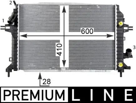 CR1857000P Радіатор, система охолодження двигуна MAHLE / KNECHT підбір по vin на Brocar