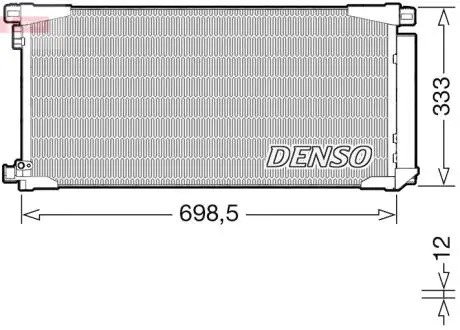 DCN50115 Радіатор кондиціонера DENSO підбір по vin на Brocar