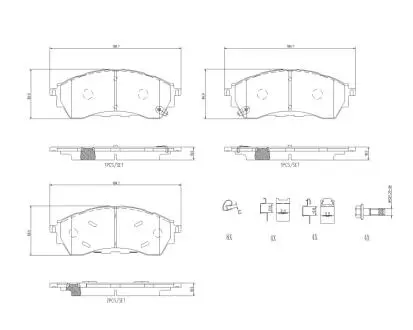P24225 KLOCKI HAMULCOWE PRZOD BREMBO подбор по vin на Brocar