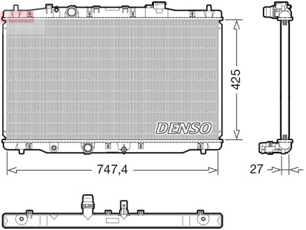 DRM40054 Chłodnica HONDA CR-V DENSO підбір по vin на Brocar