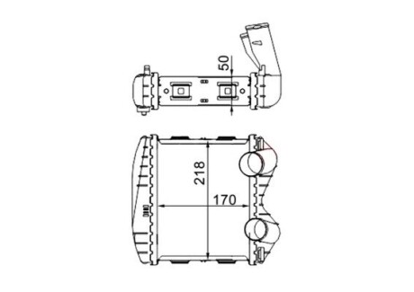 CI46000S Радіатор інтеркулера Smart Fortwo/ Roadster 07 03-07 MAHLE / KNECHT підбір по vin на Brocar