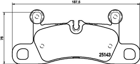 8DB355023371 Klocki ham. tył POR HELLA подбор по vin на Brocar