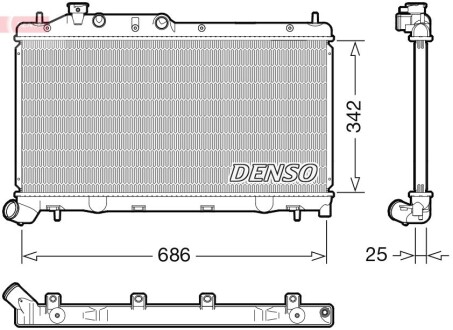 DRM36026 Chłodnica SUBARU XV DENSO підбір по vin на Brocar