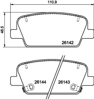 8DB355040081 Klocki ham. tył HY HELLA підбір по vin на Brocar