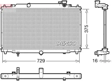 DRM44048 Радіатор Denso MAZDA 6 &quot;2,0-2,5 &quot;12&gt;&gt; DENSO підбір по vin на Brocar