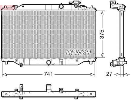 DRM44049 Chłodnica MAZDA 3 DENSO підбір по vin на Brocar