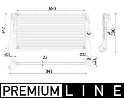 CR2318000P Радіатор, система охолодження двигуна MAHLE / KNECHT підбір по vin на Brocar