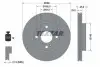 92176005 Диск тормозной (передний) Ford Fiesta 08- (258x23) PRO+ TEXTAR підбір по vin на Brocar