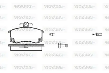 P321302 Колодка тормозная 2108 перед. (к-т 4 шт) WOKING WOKING підбір по vin на Brocar