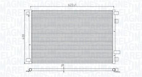 350203932000 Радиатор кондиционера Renault Megane II 02-08 MAGNETI MARELLI подбор по vin на Brocar