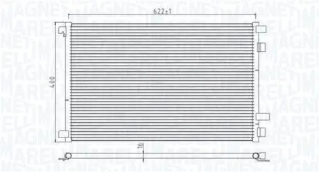 350203932000 Радіатор кондиціонера Renault Megane II 02-08 MAGNETI MARELLI підбір по vin на Brocar