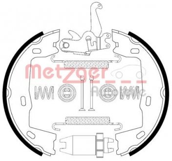 0152021 Колодки ручника Opel Omega B 94-03 (160x25) METZGER подбор по vin на Brocar