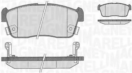 363916060471 Комплект тормозных колодок, дисковый тормоз MAGNETI MARELLI подбор по vin на Brocar