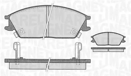 363916060459 Комплект тормозных колодок, дисковый тормоз MAGNETI MARELLI подбор по vin на Brocar