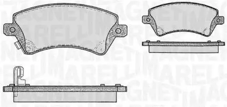 363916060408 Комплект тормозных колодок, дисковый тормоз MAGNETI MARELLI подбор по vin на Brocar
