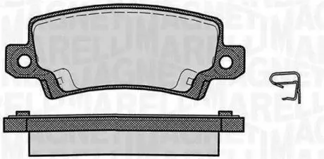 363916060407 Комплект тормозных колодок, дисковый тормоз MAGNETI MARELLI подбор по vin на Brocar