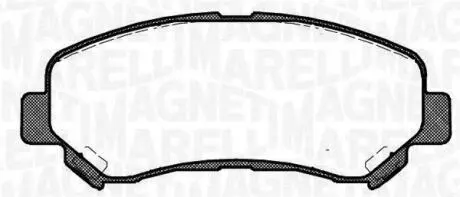 363916060351 Комплект гальмівних колодок, дискове гальмо MAGNETI MARELLI підбір по vin на Brocar