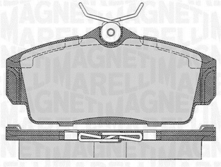 363916060344 Комплект тормозных колодок, дисковый тормоз MAGNETI MARELLI подбор по vin на Brocar