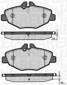 363916060318 Комплект тормозных колодок, дисковый тормоз MAGNETI MARELLI підбір по vin на Brocar