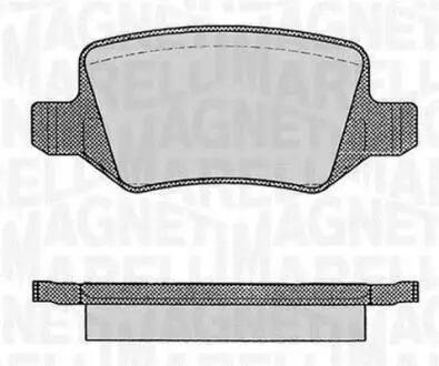 363916060308 Комплект гальмівних колодок, дискове гальмо MAGNETI MARELLI підбір по vin на Brocar