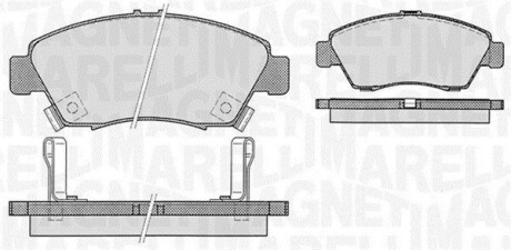 363916060275 Комплект тормозных колодок, дисковый тормоз MAGNETI MARELLI подбор по vin на Brocar