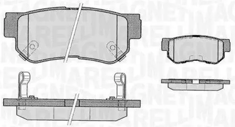 363916060278 Комплект тормозных колодок, дисковый тормоз MAGNETI MARELLI подбор по vin на Brocar