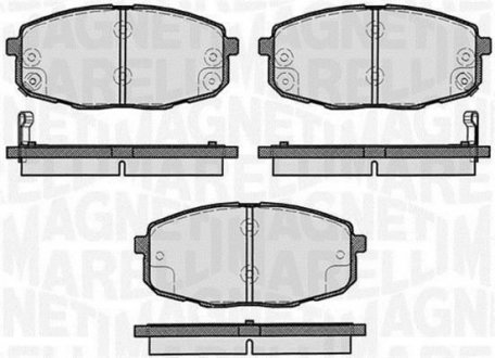 363916060281 Комплект тормозных колодок, дисковый тормоз MAGNETI MARELLI подбор по vin на Brocar