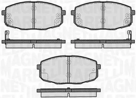 363916060281 Комплект тормозных колодок, дисковый тормоз MAGNETI MARELLI подбор по vin на Brocar