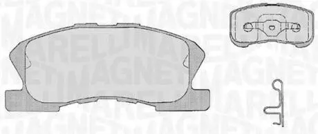 363916060209 Комплект тормозных колодок, дисковый тормоз MAGNETI MARELLI подбор по vin на Brocar