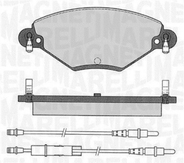 363916060181 Комплект тормозных колодок, дисковый тормоз MAGNETI MARELLI подбор по vin на Brocar