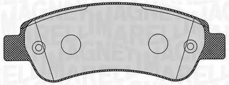 363916060191 Комплект тормозных колодок, дисковый тормоз MAGNETI MARELLI подбор по vin на Brocar